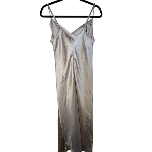 E.SSUE Champagne Satin Slip Dress - Size M - Picture 2 of 11